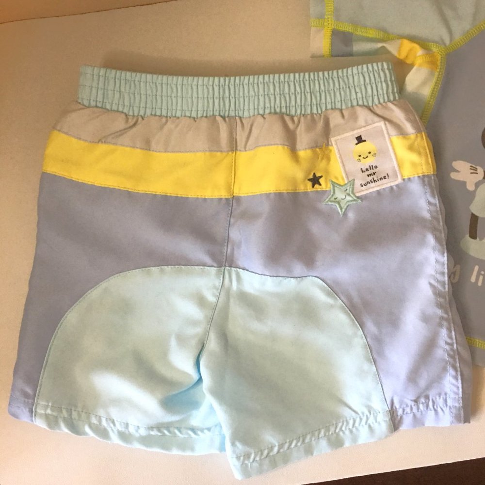 DISNEY BABY Mickey Mouse Baby Boy Swimsuit - Rash Guard and Swim Trunk ๐ญ - Picture 10 of 15